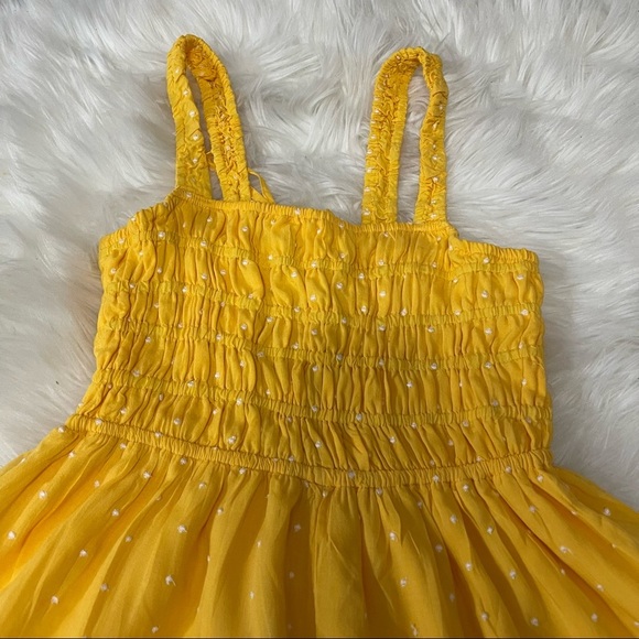 Urban Outfitters Cleo Embroidered Tie-Back Romper Size S In Yellow - Picture 7 of 11